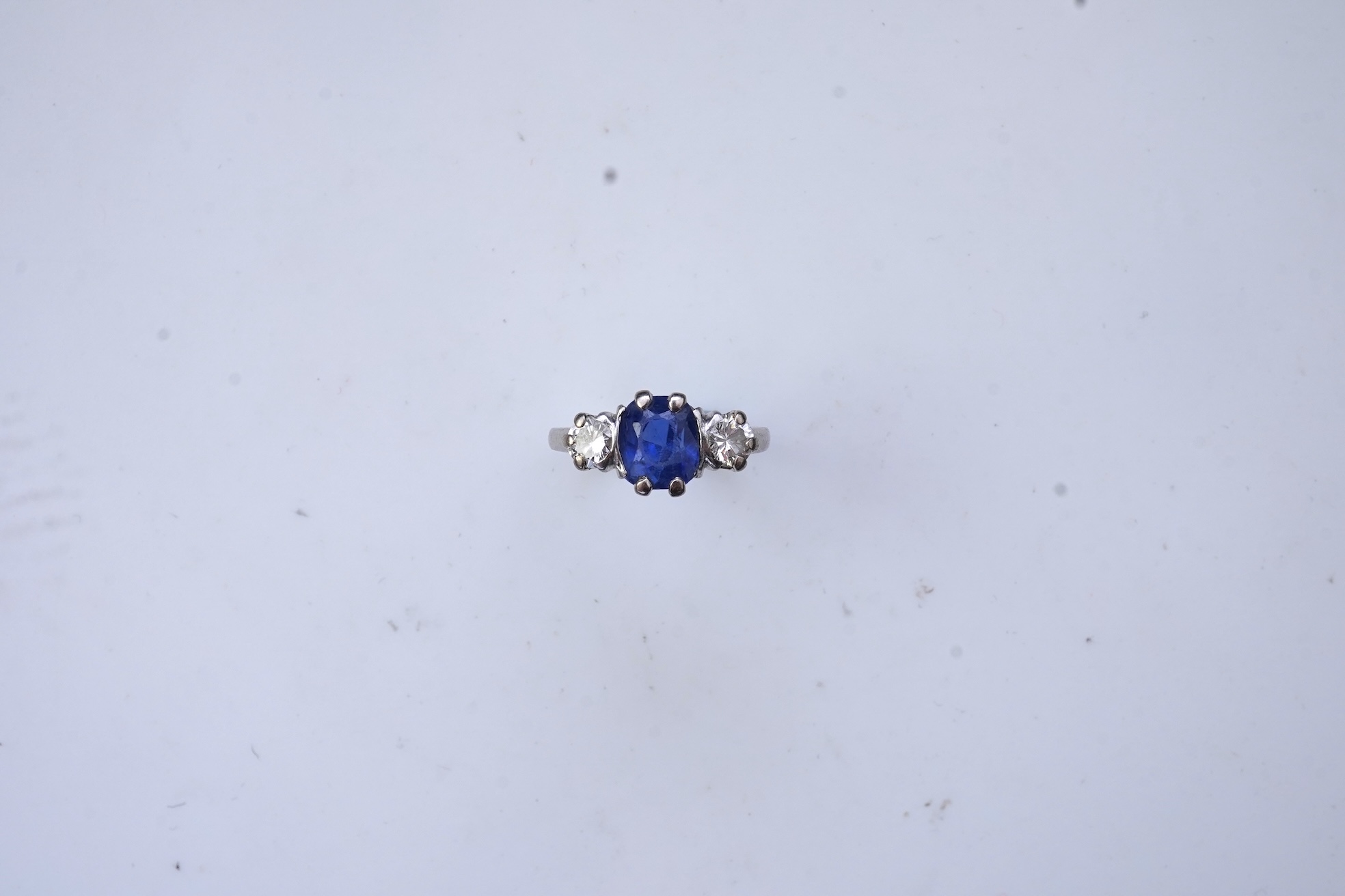 A sapphire and diamond ring